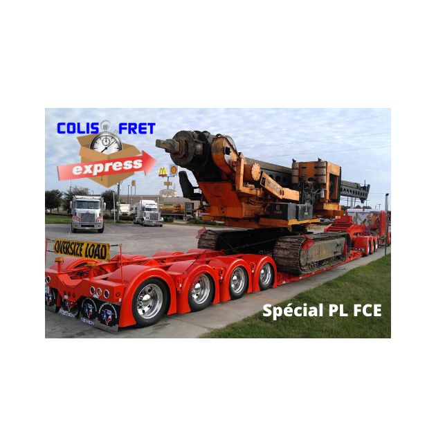 Transport de poids lourds FCE PORTE ENGIN 10 x 2,55 x 3 m poids max 12500 kg