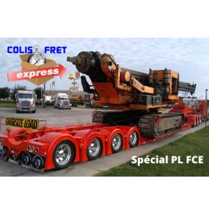 Transport de poids lourds FCE PORTE ENGIN 10 x 2,55 x 3 m poids max 12500 kg