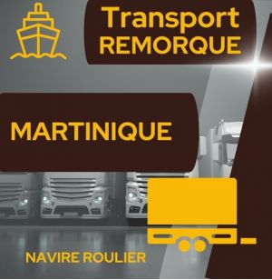 TRANSPORT MARTINIQUE REMORQUE -25 M3 BORD NAVIRE DESTINATION (hors frais et taxes)