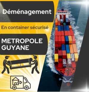 Guyane depuis Paris Cayenne déménagement effets personnels 1 mètre cube.